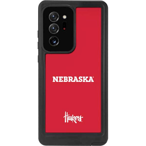University of Nebraska Red Galaxy Note20 Ultra 5G Waterproof Case