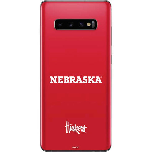 University of Nebraska Red Galaxy S10 Plus Skin