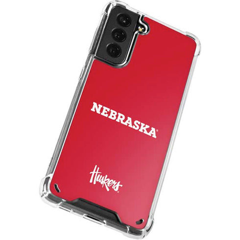 University of Nebraska Red Galaxy S21 5G Clear Case