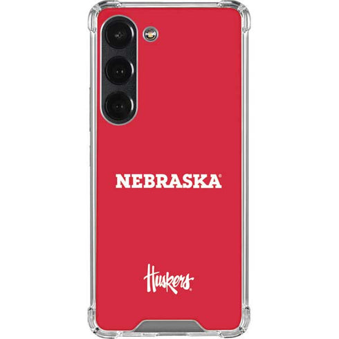 University of Nebraska Red Galaxy S23 Clear Case