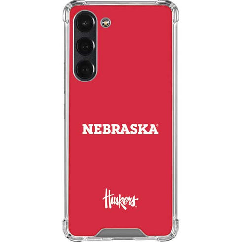University of Nebraska Red Galaxy S23 Plus Clear Case