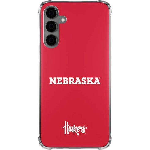 University of Nebraska Red Galaxy S24 Plus Clear Case
