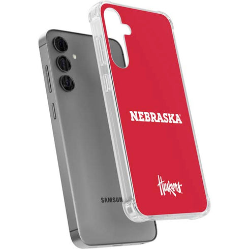 University of Nebraska Red Galaxy S24 Plus Clear Case