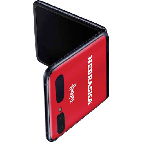 University of Nebraska Red Galaxy Z Flip Skin
