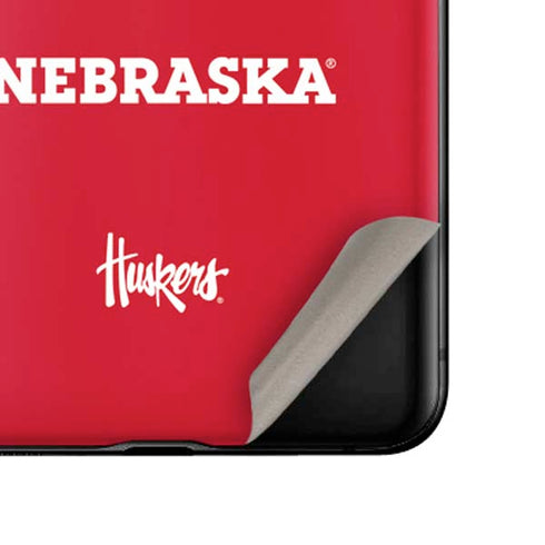 University of Nebraska Red Galaxy Z Flip Skin
