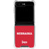 University of Nebraska Red Galaxy Z Flip5 5G Clear Case