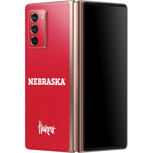 University of Nebraska Red Galaxy Z Fold2 5G Skin