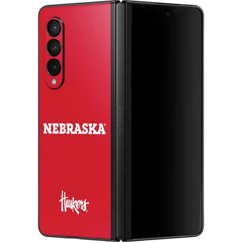 University of Nebraska Red Galaxy Z Fold3 5G Skin