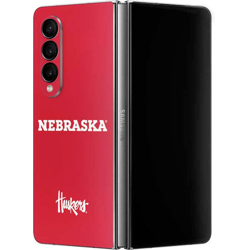 University of Nebraska Red Galaxy Z Fold4 5G Skin