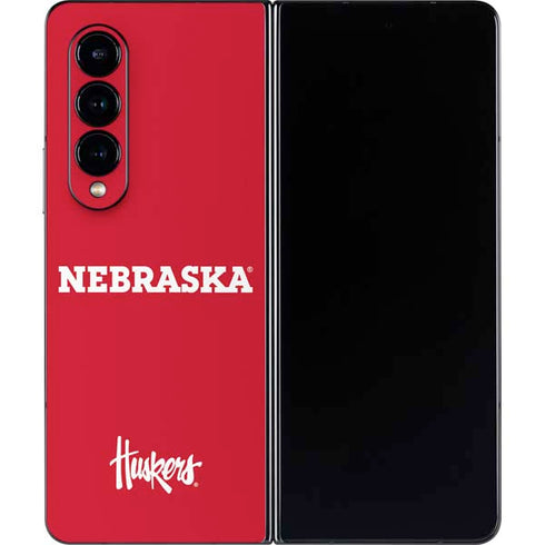 University of Nebraska Red Galaxy Z Fold4 5G Skin