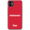 University of Nebraska Red iPhone 11 Clear Case