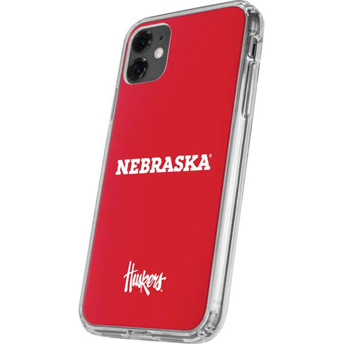University of Nebraska Red iPhone 11 Clear Case