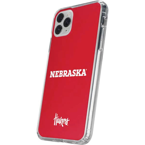 University of Nebraska Red iPhone 11 Pro Clear Case
