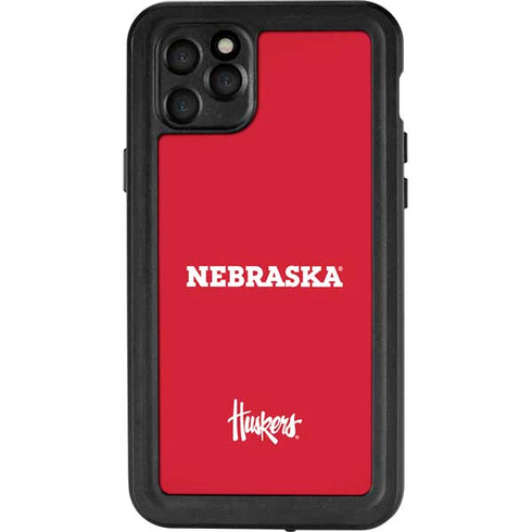 University of Nebraska Red iPhone 11 Pro Max Waterproof Case
