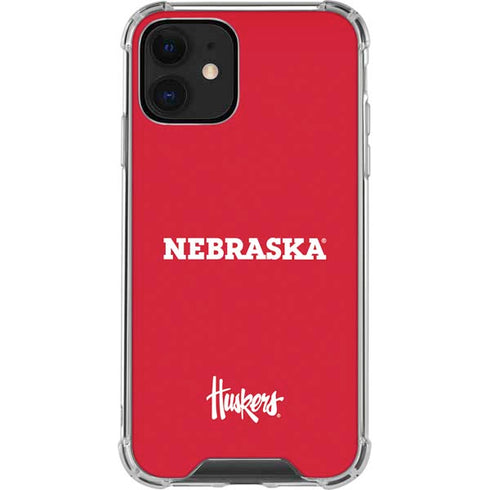 University of Nebraska Red iPhone 12 Clear Case