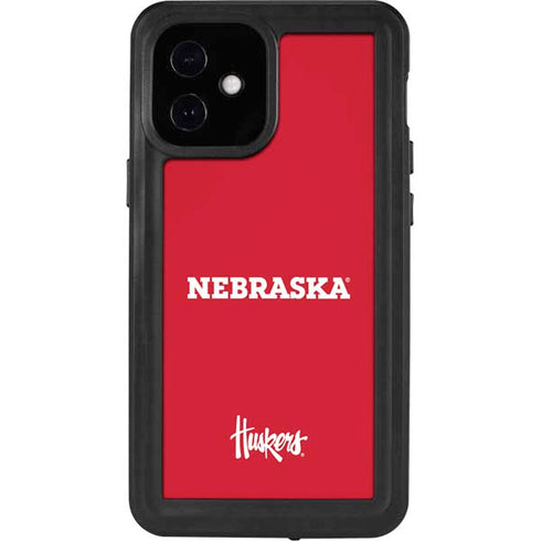 University of Nebraska Red iPhone 12 Mini Waterproof Case