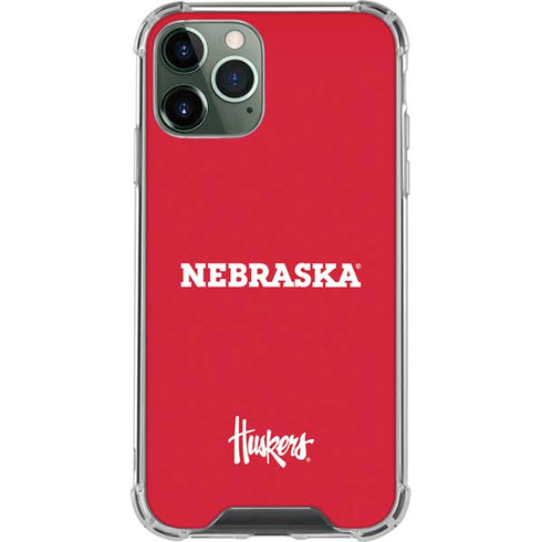 University of Nebraska Red iPhone 12 Pro Clear Case