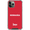 University of Nebraska Red iPhone 12 Pro Max Clear Case