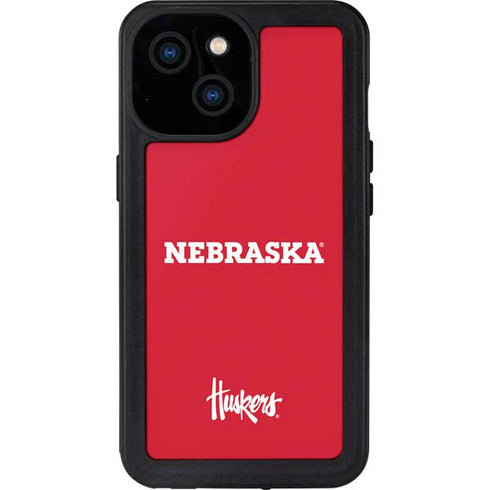 University of Nebraska Red iPhone 13 Mini Waterproof Case