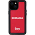 University of Nebraska Red iPhone 13 Mini Waterproof Case