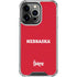 University of Nebraska Red iPhone 13 Pro Clear Case