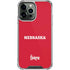 University of Nebraska Red iPhone 14 Pro Max Clear Case
