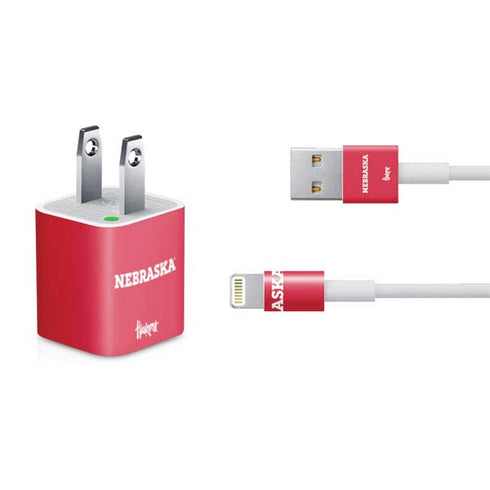University of Nebraska Red iPhone Charger (5W USB) Skin
