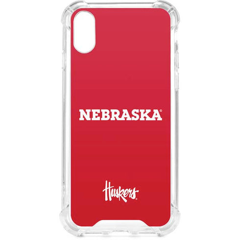 University of Nebraska Red iPhone XS Clear Case