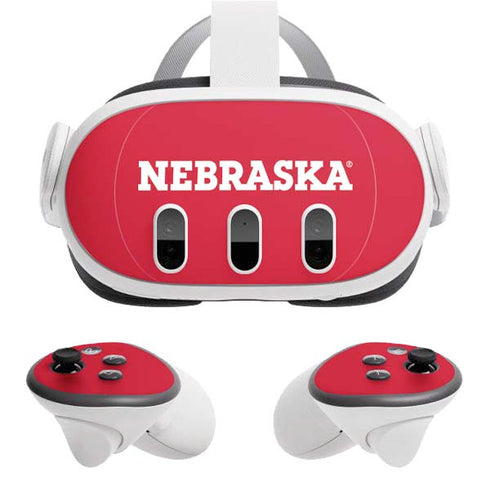 University of Nebraska Red Meta Quest 3 Skin