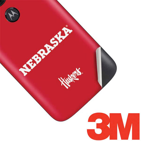University of Nebraska Red Moto E5 Play Skin