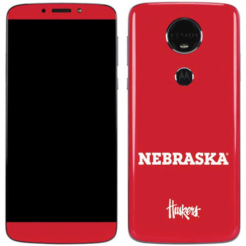 University of Nebraska Red Moto E5 Plus Skin
