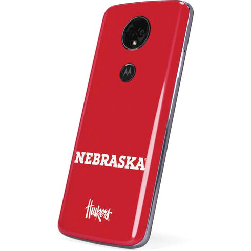 University of Nebraska Red Moto E5 Plus Skin