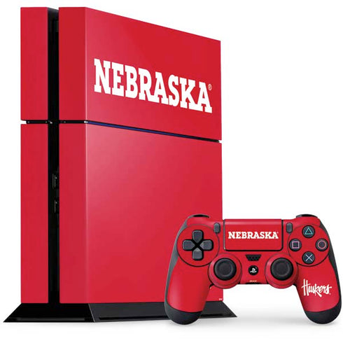 University of Nebraska Red PS4 Console and Controller Bundle Skin