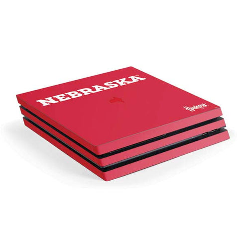 University of Nebraska Red PS4 Pro Console Skin