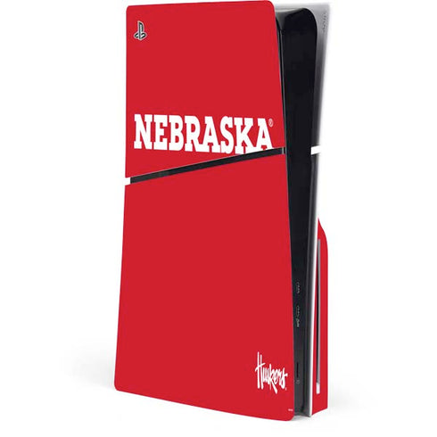 University of Nebraska Red PS5 Slim Disk Console Skin