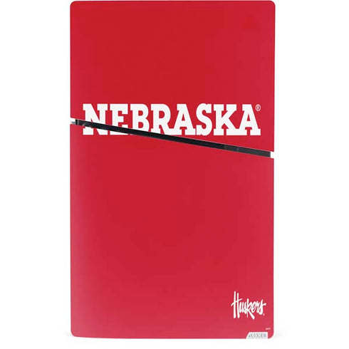 University of Nebraska Red PS5 Slim Digital Edition Console Skin