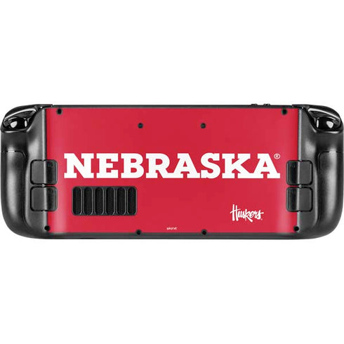 University of Nebraska Red Steam Deck Handheld Gaming Computer Skin