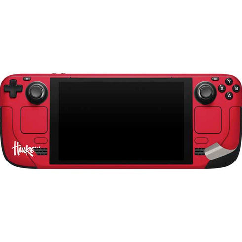 University of Nebraska Red Steam Deck Handheld Gaming Computer Skin