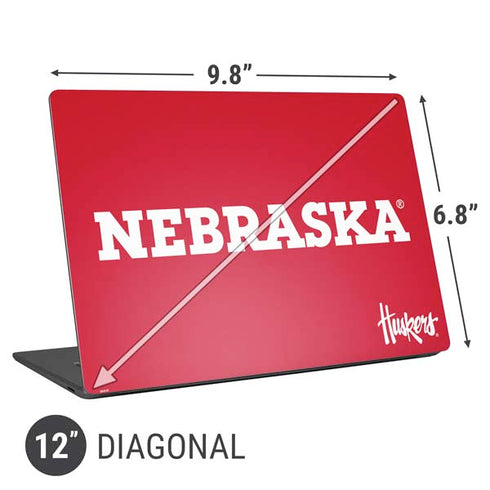 University of Nebraska Red Universal Laptop 12in (9.8 x 6.8in) Skin