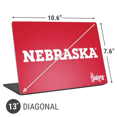 University of Nebraska Red Universal Laptop 13in (10.6 x 7.6in) Skin
