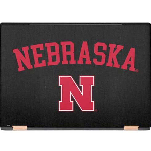 University of Nebraska Collegiate Text Black HP Spectre Skin