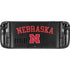 University of Nebraska Collegiate Text Black Steam Deck Handheld Gaming Computer Skin