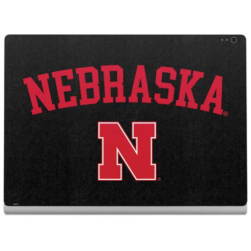 University of Nebraska Collegiate Text Black Surface Book 2 13.5in Skin