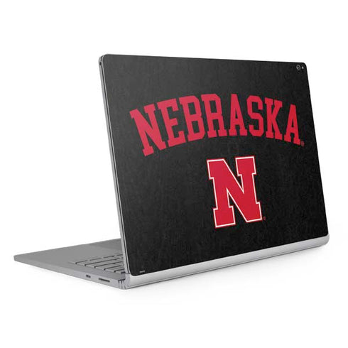 University of Nebraska Collegiate Text Black Surface Book 2 15in Skin
