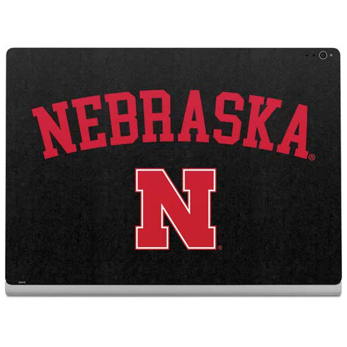 University of Nebraska Collegiate Text Black Surface Book 2 15in Skin
