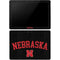 University of Nebraska Collegiate Text Black Surface Go Skin