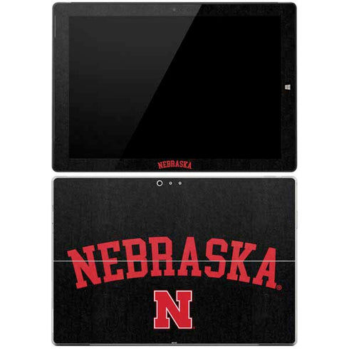University of Nebraska Collegiate Text Black Surface Pro 3 Skin