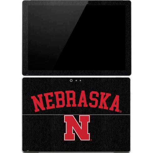 University of Nebraska Collegiate Text Black Surface Pro 4 Skin