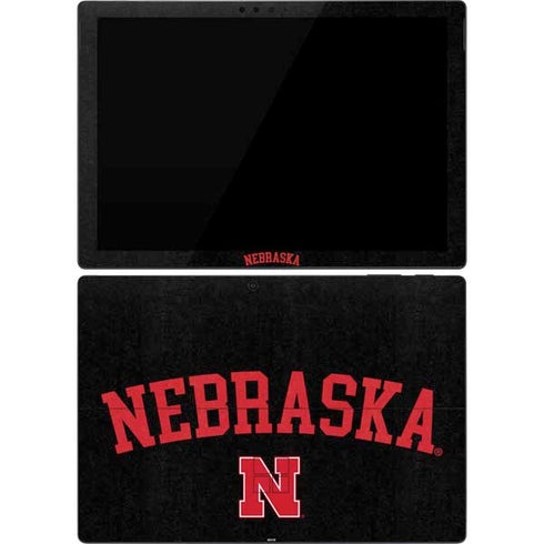 University of Nebraska Collegiate Text Black Surface Pro 7 Skin