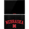 University of Nebraska Collegiate Text Black Surface Pro 7 Skin